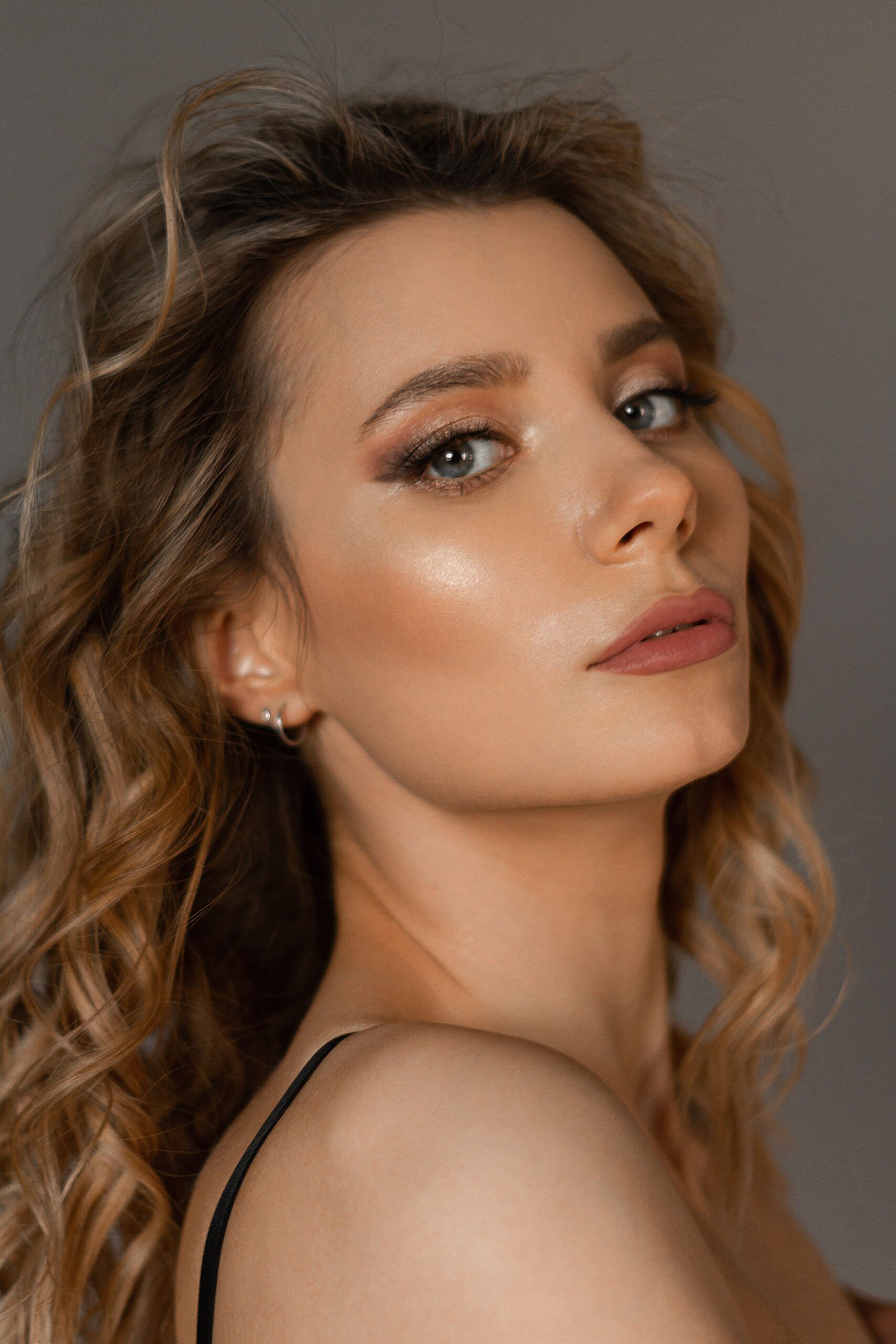 Subtle makeup style featuring a fresh, glowing complexion
